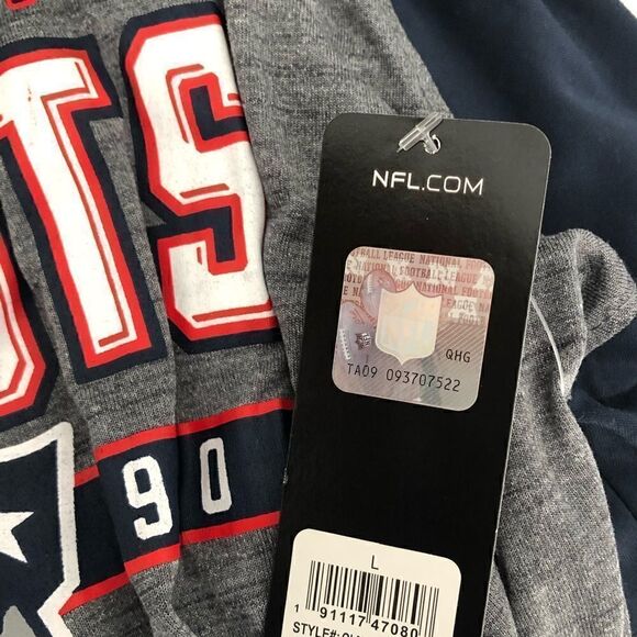 NWT NFL Team Apparel New England Patriots Hooded Navy Sweater Large - Picture 7 of 12